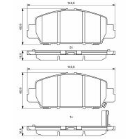 BOSCH 0 986 494 773 Bremsbelagsatz, Scheibenbremse