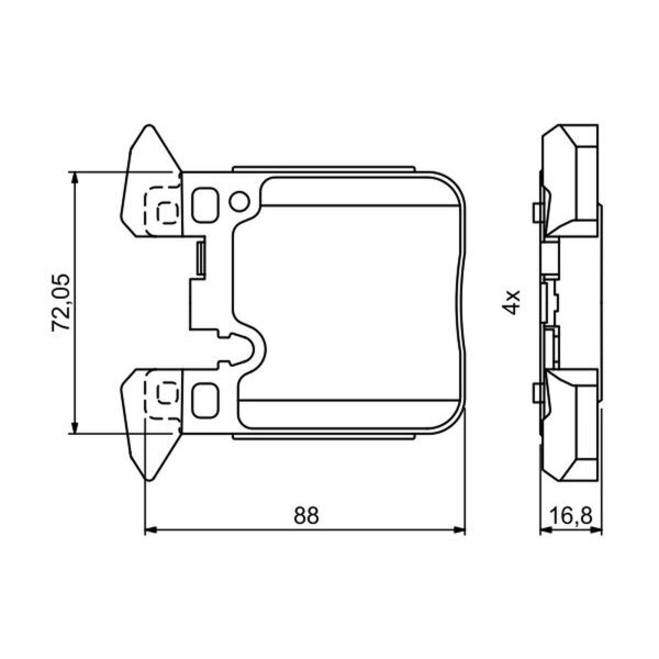 BOSCH 0 986 494 774 Bremsbelagsatz, Scheibenbremse