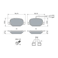 BOSCH 0 986 494 776 Bremsbelagsatz, Scheibenbremse