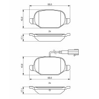 BOSCH 0 986 494 776 Bremsbelagsatz, Scheibenbremse