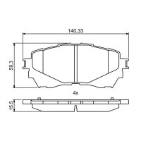 BOSCH 0 986 494 793 Bremsbelagsatz, Scheibenbremse