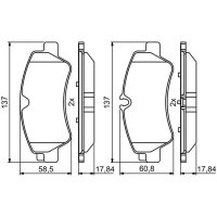 BOSCH 0 986 494 796 Bremsbelagsatz, Scheibenbremse