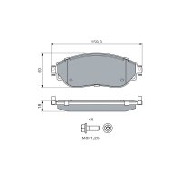 BOSCH 0 986 494 817 Bremsbelagsatz, Scheibenbremse