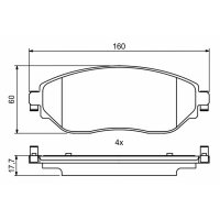 BOSCH 0 986 494 817 Bremsbelagsatz, Scheibenbremse