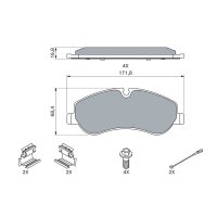 BOSCH 0 986 494 844 Bremsbelagsatz, Scheibenbremse