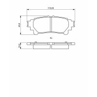 BOSCH 0 986 494 873 Bremsbelagsatz, Scheibenbremse