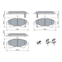 BOSCH 0 986 494 932 Bremsbelagsatz, Scheibenbremse