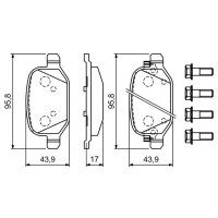 BOSCH 0 986 494 934 Bremsbelagsatz, Scheibenbremse