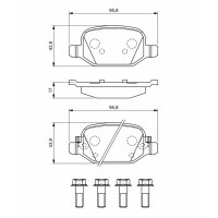 BOSCH 0 986 494 934 Bremsbelagsatz, Scheibenbremse