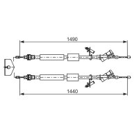 BOSCH 1 987 482 721 Seilzug, Feststellbremse