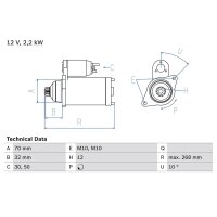 BOSCH 0 986 025 540 Starter