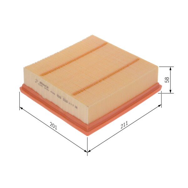 BOSCH F 026 400 498 Luftfilter