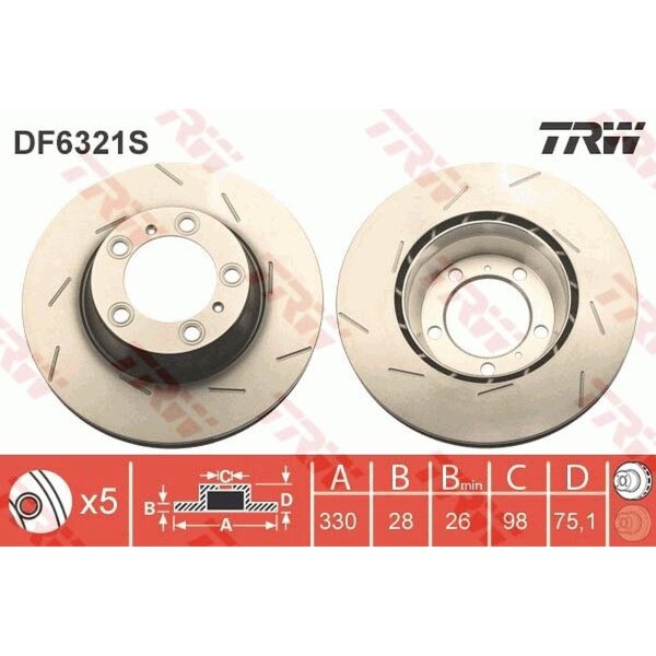 TRW DF6321S Bremsscheibe