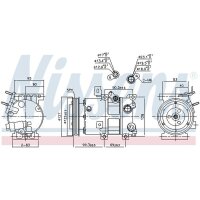 Klimakompressor NISSENS 890573 R1234yf 160ccm - 1 Stück