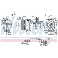 Klimakompressor NISSENS 89497 PXE16 171ccm - 1 Stück