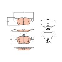 TRW GDB2133 Bremsbelagsatz, Scheibenbremse
