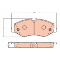 TRW GDB2103 Bremsbelagsatz, Scheibenbremse