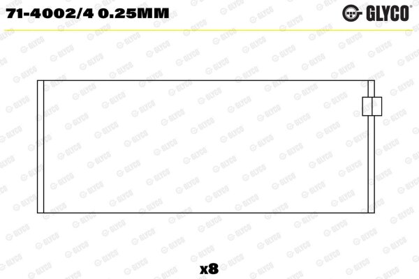 GLYCO 71-4002/4 0.25mm Pleuellagerschale