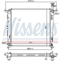 NISSENS 666222 Kühler, Motorkühlung