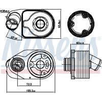 NISSENS 90888 Ölkühler, Motoröl