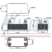 NISSENS 90909 Ölkühler, Automatikgetriebe