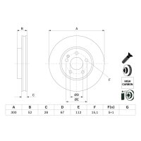 BOSCH 0 986 479 D57 Bremsscheibe
