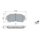 BOSCH 0 986 494 722 Bremsbelagsatz, Scheibenbremse