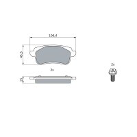 BOSCH 0 986 494 723 Bremsbelagsatz, Scheibenbremse