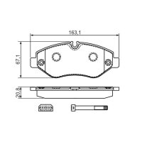 BOSCH 0 986 494 728 Bremsbelagsatz, Scheibenbremse