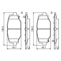 BOSCH 0 986 494 767 Bremsbelagsatz, Scheibenbremse