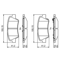 BOSCH 0 986 494 768 Bremsbelagsatz, Scheibenbremse