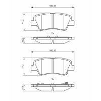 BOSCH 0 986 494 768 Bremsbelagsatz, Scheibenbremse