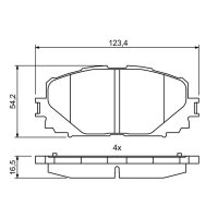 BOSCH 0 986 494 770 Bremsbelagsatz, Scheibenbremse