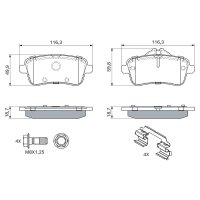 BOSCH 0 986 494 783 Bremsbelagsatz, Scheibenbremse