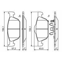 BOSCH 0 986 494 785 Bremsbelagsatz, Scheibenbremse