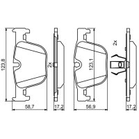 BOSCH 0 986 494 786 Bremsbelagsatz, Scheibenbremse