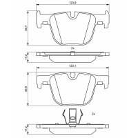 BOSCH 0 986 494 786 Bremsbelagsatz, Scheibenbremse