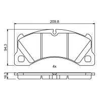 BOSCH 0 986 494 787 Bremsbelagsatz, Scheibenbremse