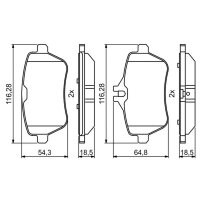 BOSCH 0 986 494 790 Bremsbelagsatz, Scheibenbremse