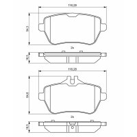 BOSCH 0 986 494 790 Bremsbelagsatz, Scheibenbremse