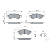 BOSCH 0 986 494 791 Bremsbelagsatz, Scheibenbremse