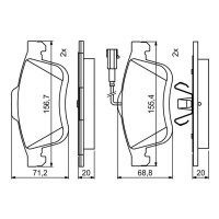BOSCH 0 986 494 795 Bremsbelagsatz, Scheibenbremse