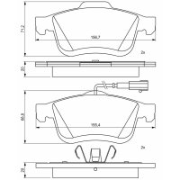 BOSCH 0 986 494 795 Bremsbelagsatz, Scheibenbremse