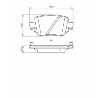 BOSCH 0 986 494 797 Bremsbelagsatz, Scheibenbremse