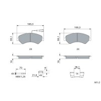 BOSCH 0 986 494 799 Bremsbelagsatz, Scheibenbremse