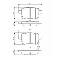 BOSCH 0 986 494 802 Bremsbelagsatz, Scheibenbremse