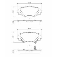 BOSCH 0 986 494 803 Bremsbelagsatz, Scheibenbremse