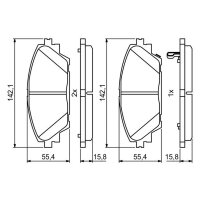 BOSCH 0 986 494 804 Bremsbelagsatz, Scheibenbremse