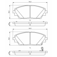 BOSCH 0 986 494 804 Bremsbelagsatz, Scheibenbremse