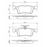 BOSCH 0 986 494 811 Bremsbelagsatz, Scheibenbremse